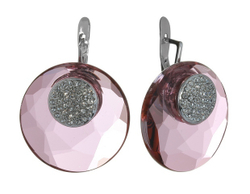 "Мегаритис" серьги в родиевом покрытии из коллекции "Bubbles" от Jenavi с английским замком