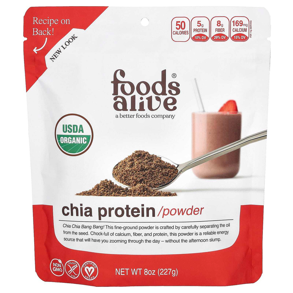Foods Alive, Органический протеин чиа в порошке, 227 г (8 унций)