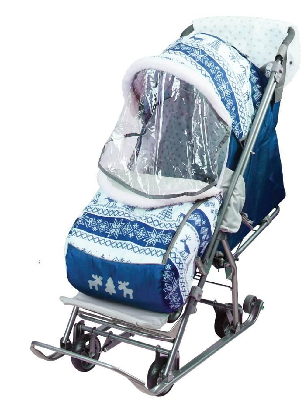 Коляска комбинированная «Умка 3-2» скандинавский синий (арт. У3-2/4)