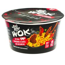 Лапша быстрого приготовления Big Bon WOK Острая говядина по-китайски 85 г, 3 шт