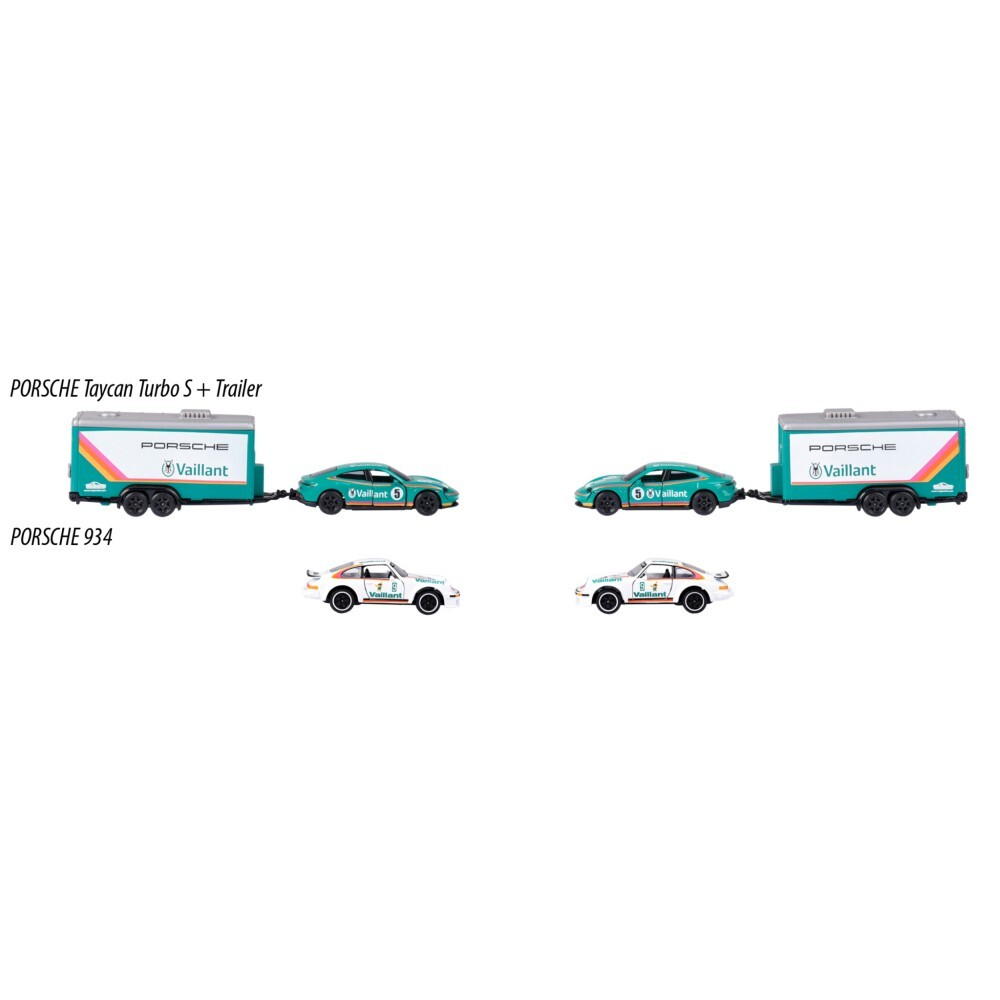Majorette - Металлический автомобиль с прицепом + Porsche racer 2053111 01 / артикул   2053111 01  / GTIN 3467452065327