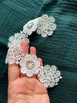 Тесьма кружево для рукоделия и вязания цветочки