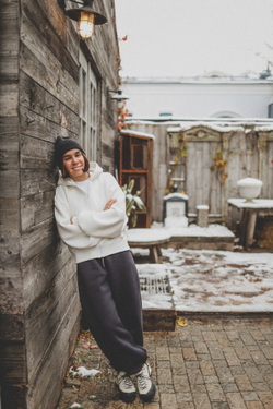 Брюки-бананы с начесом, "Графит"