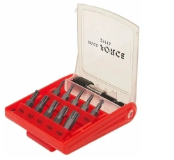 Набор вставок RF-21113: 1/4" TORX (T7, 8, 9, 10, 15, 20, 25, 27, 30, 40 - 25мм) с держателем 11пр. ROCKFORCE