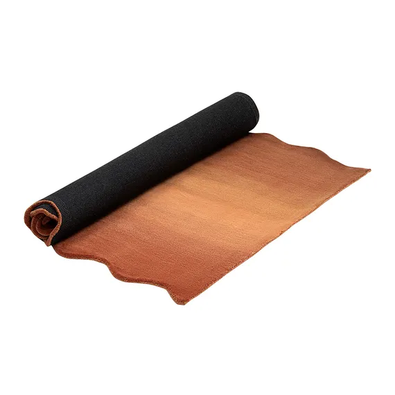 Ковер из шерсти over horizon терракотового цвета из коллекции trendy ruffles, 180х230 см