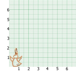 АРГО Подвеска "Ангел" из серебра 925 пробы, позолоченная женская/детская с фианитом