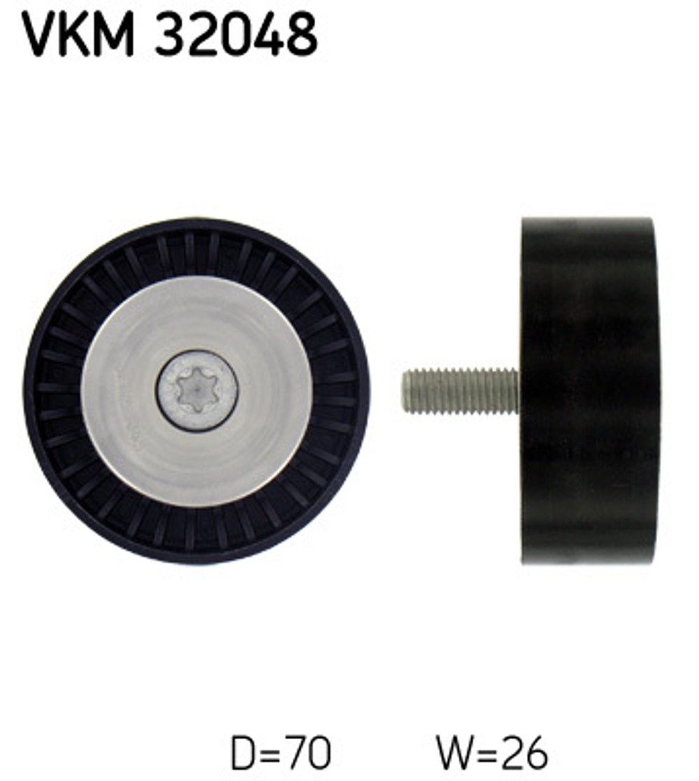 SKF - VKM32048-SKF - Deflection/Guide Pulley, V-ribbed belt