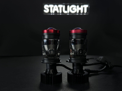 Светодиодные лампы H4, мини линзы H4, LED лампы H4, белые 5500k, 10800Lm, LED линзы, 2 шт