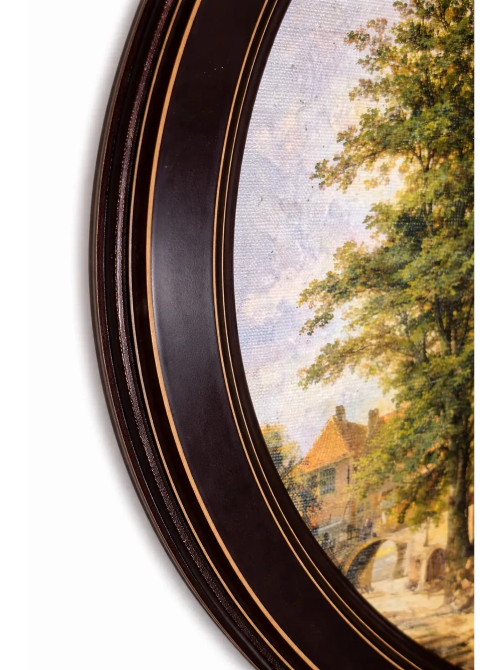 Картина на стену в круглой раме на холсте 27 см