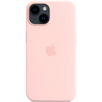 Силиконовый чехол с поддержкой MagSafe Apple Silicone Case для iPhone 14, Chalk Pink (Розовый мел)