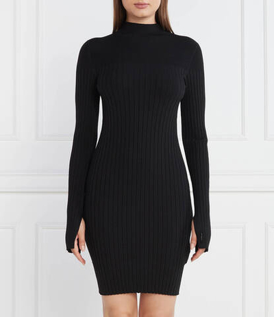 Платье ICONIC RIB KNIT LS Calvin Klein - черный(K20K206119)