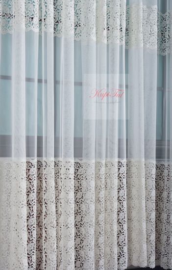 Тюль Патриция-2 французская сетка (молочный)