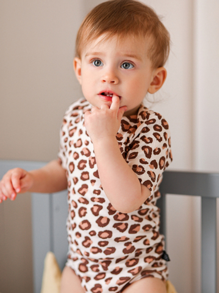 Боди с коротким рукавом LooJoo Леопард