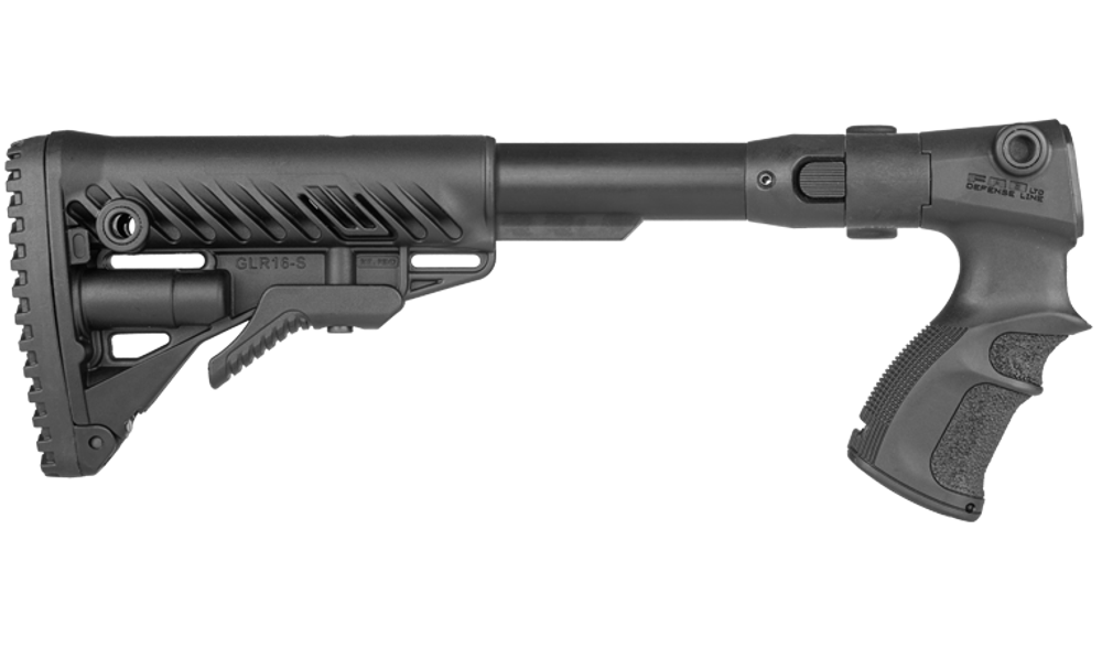 Телескопический складной приклад AGRF 870 FK на Remington 870, черный, FAB Defense