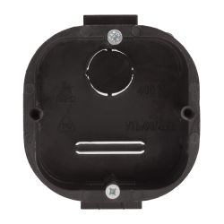 Коробка установочная ЭРА KUTS-60-60-43-s-black усиленная для твердых стен саморезы стыковочные узлы черная IP20 | Коробки монтажные установочные для твердых стен