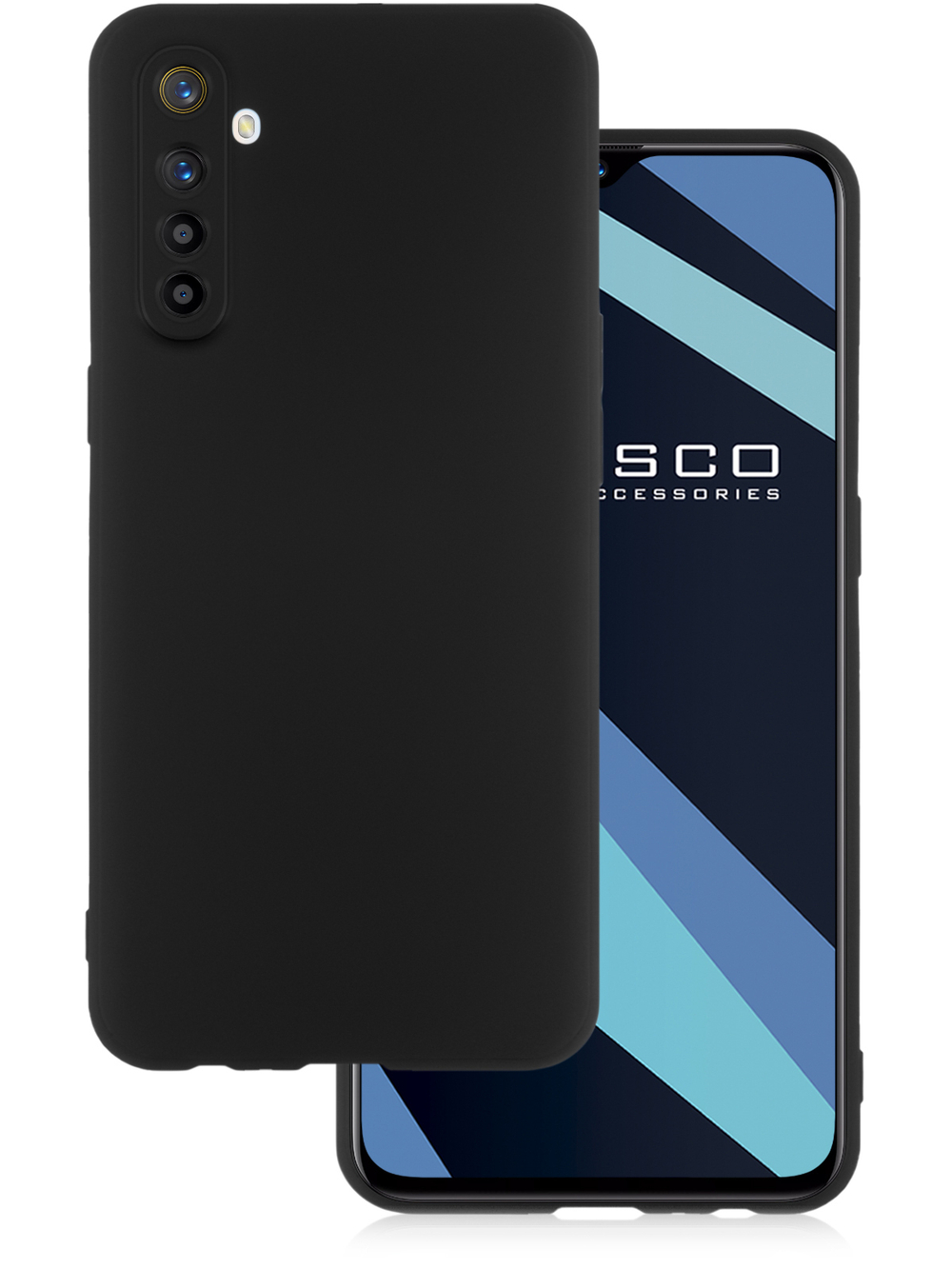 Чехол ROSCO для realme XT;realme X2 (арт. RM-XT-COLOURFUL-BLACK)