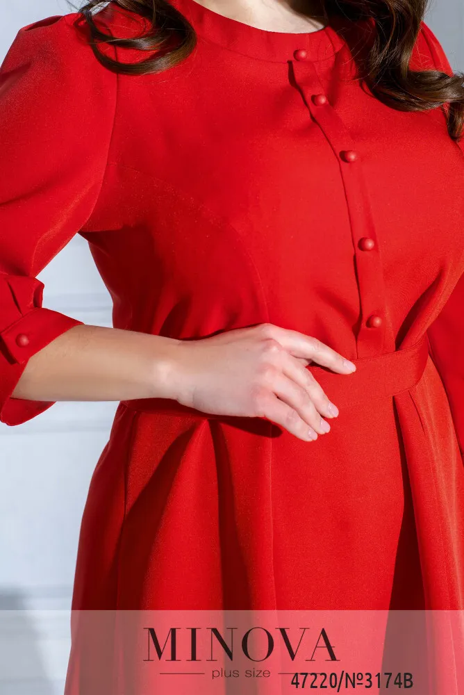 Платье 3174B-красный Minova