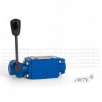 4WMM6E50 - Гидрораспределитель Ду 6 с ручным управлением, схема E (44), возврат - пружинный