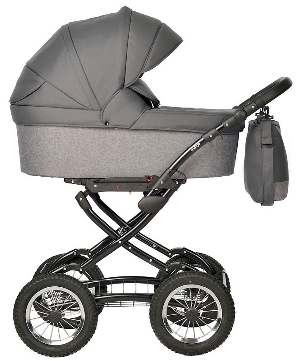 Детская коляска Indigo Barbara 21 Classic 3 в 1 с автокреслом Avionaut Cosmo Ba05 т.серый