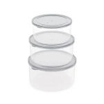 Набор емкостей для СВЧ Смак (0,5л;0,7л;1л) (серо-тонированный) (комплект 28 шт)