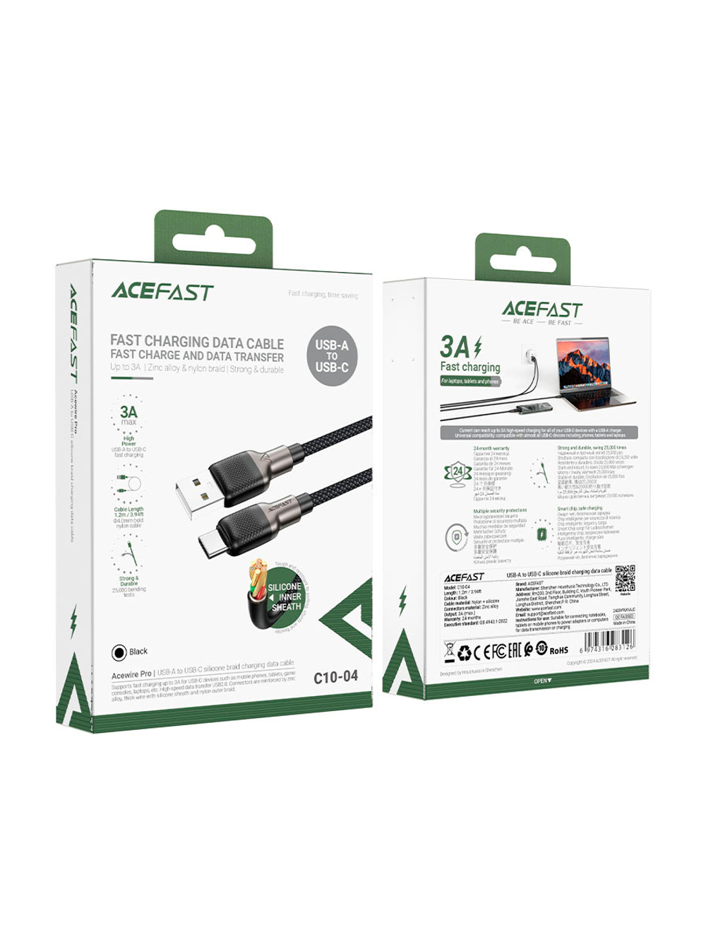 Кабель USB - Type-C для зарядки и передачи данных ACEFAST C10-04