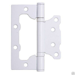 Петля  БЕЗ ВРЕЗКИ  АЛЛЮР  накл. 2BB WW белая (цена за 2шт) 100*75  2 подш. БЛИСТЕР  / 1 048