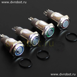 Кнопка М16LED/12-24В - красная