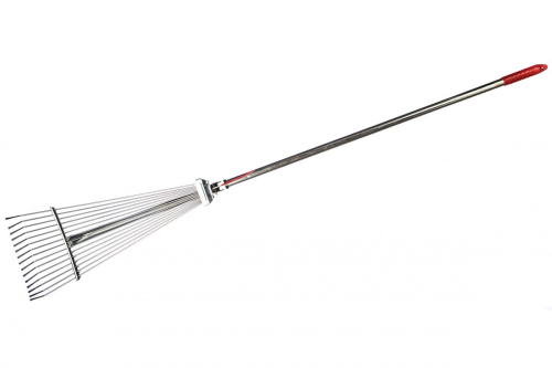 Грабли веерные раздвижные 15 зубов с алюм черенком