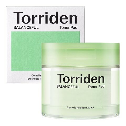 Гипоаллергенные очищающие пэды с центеллой Torriden﻿ Balanceful Cica Toner Pad