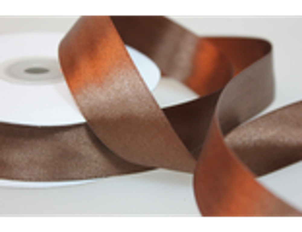 Лента атласная 12 мм коричневая