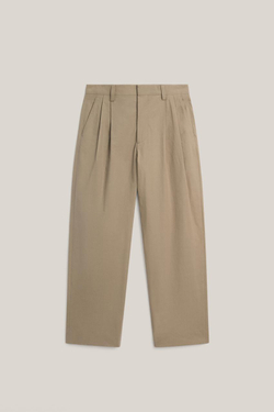 Massimo Dutti Брюки из хлопкового поплина с вытачками - Limited Edition, охра