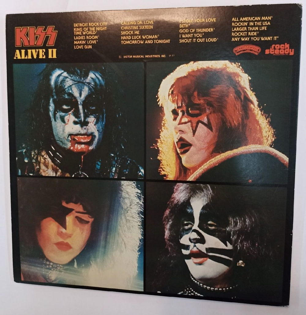 Винтажная виниловая пластинка Kiss Alive II (Japan 1977)