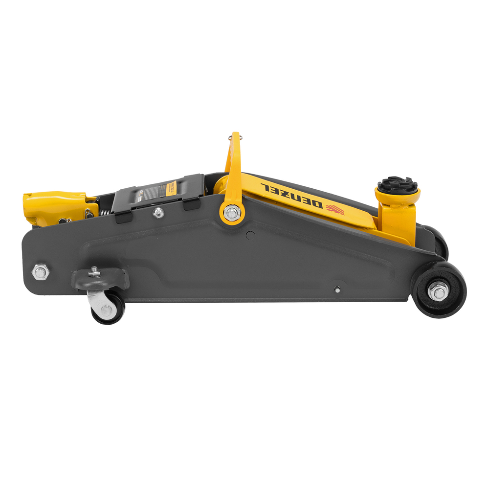 Домкрат гидравлический подкатной с фиксатором, 2,8 т, 135-385 мм Denzel