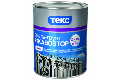 Краска Текс Профи Ржавоstop (3 в 1) желтый (0,9кг)