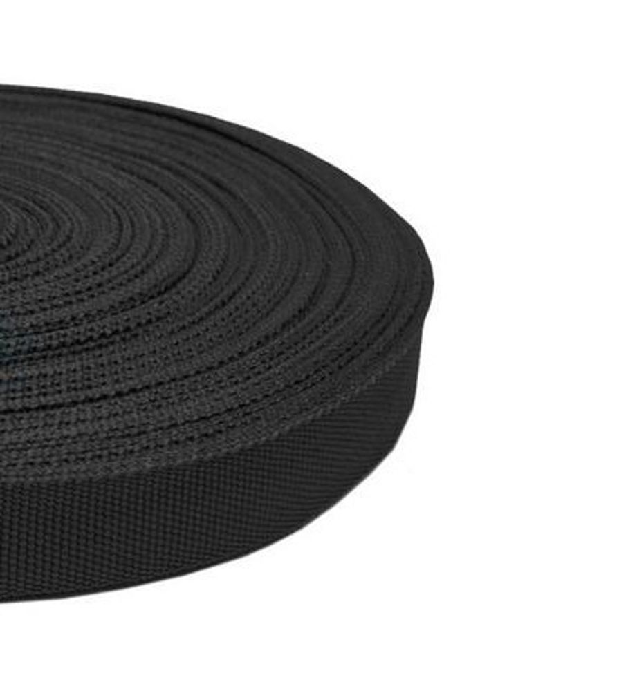 Лента окантовочная (стропа), ш. 2,2 см, 7,5 гр/м, чёрный