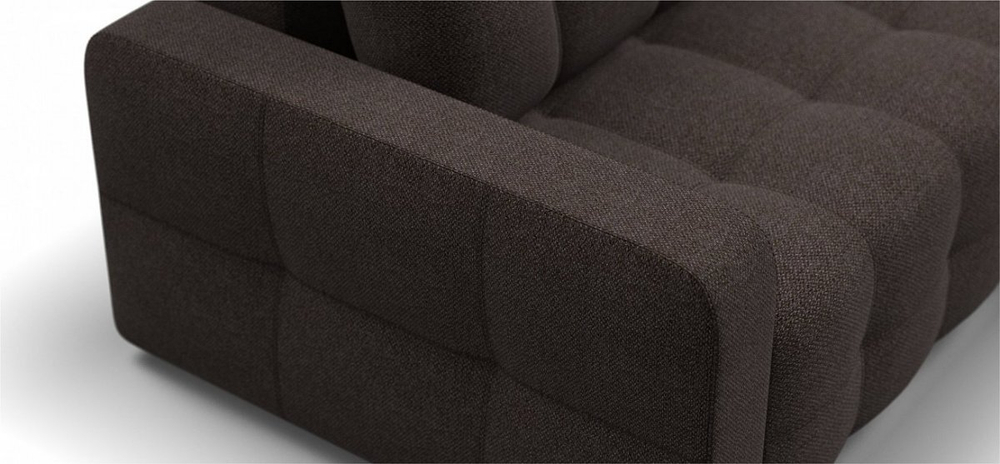 Угловой диван Денди Рогожка Мальмо шоколад