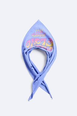 ZARA ПЛАТОК С ЭФФЕКТОМ ПОТЕРТОСТИ PINK FLOYD THE WALL ©, ЛИЛОВЫЙ