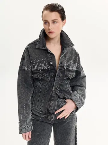 Жакет джинсовый WET ASPHALT, черный