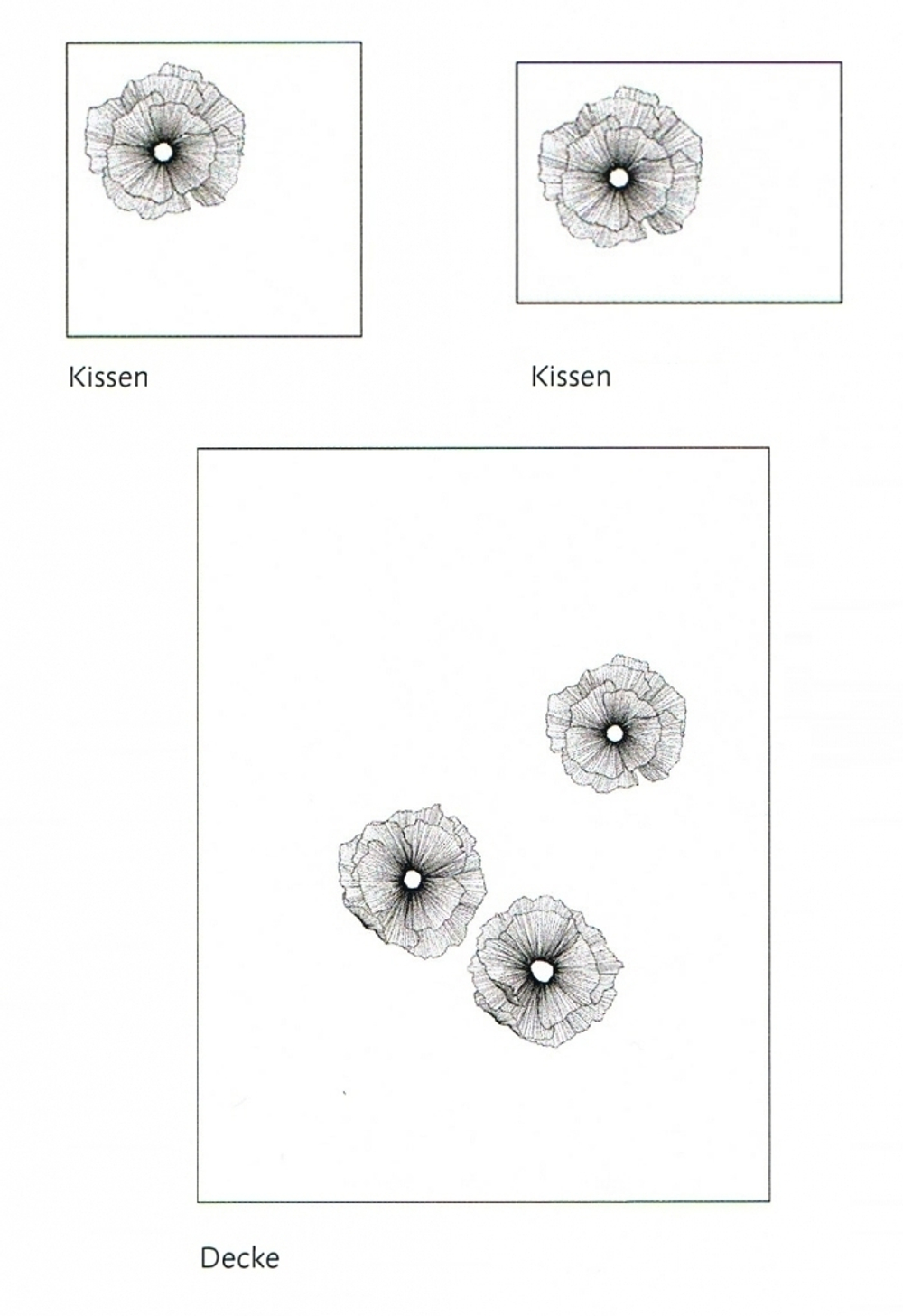 Наволочка 40х60 Christian Fischbacher Luxury Nights Bloom 355 Швейцария схема