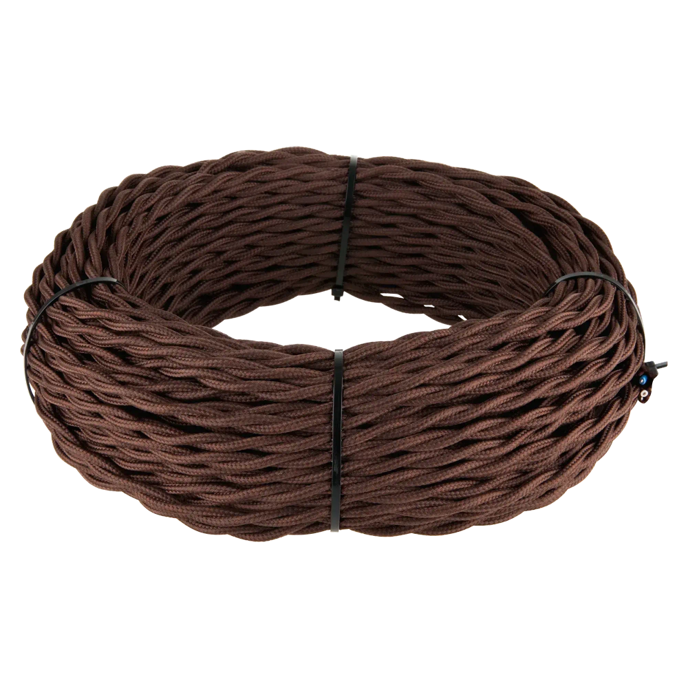 Ретро кабель витой 3х1,5 (коричневый) 20 м W6453214