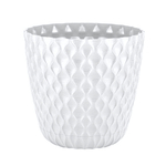 Горшок для цветов InGreen Wave с дренажной сеткой и поддоном 4,7л D205мм, белоснежный жасмин