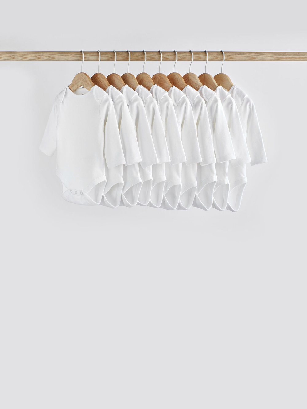 Боди с длинным рукавом для малышей Next 470-415, 10 шт., Белый