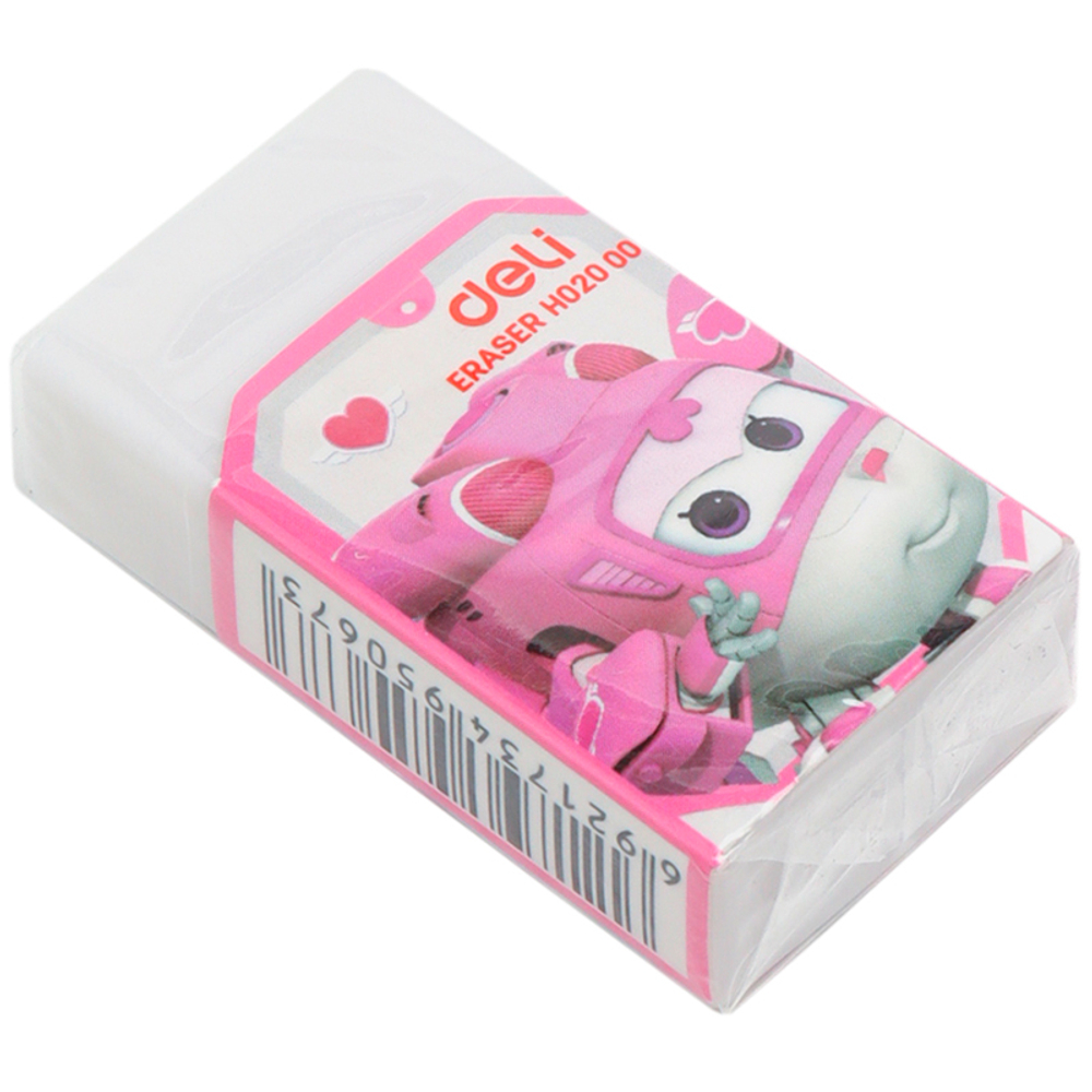 Ластик DELI, прямоугольный, белый, 45х25х12 мм