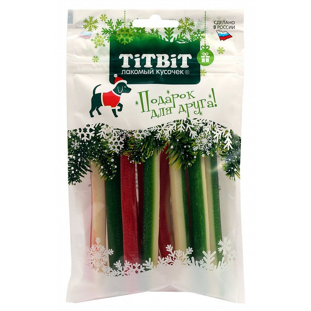 1Снеки жевательные рождественские (Новогодняя коллекция) 100 г 025208 (TitBit)