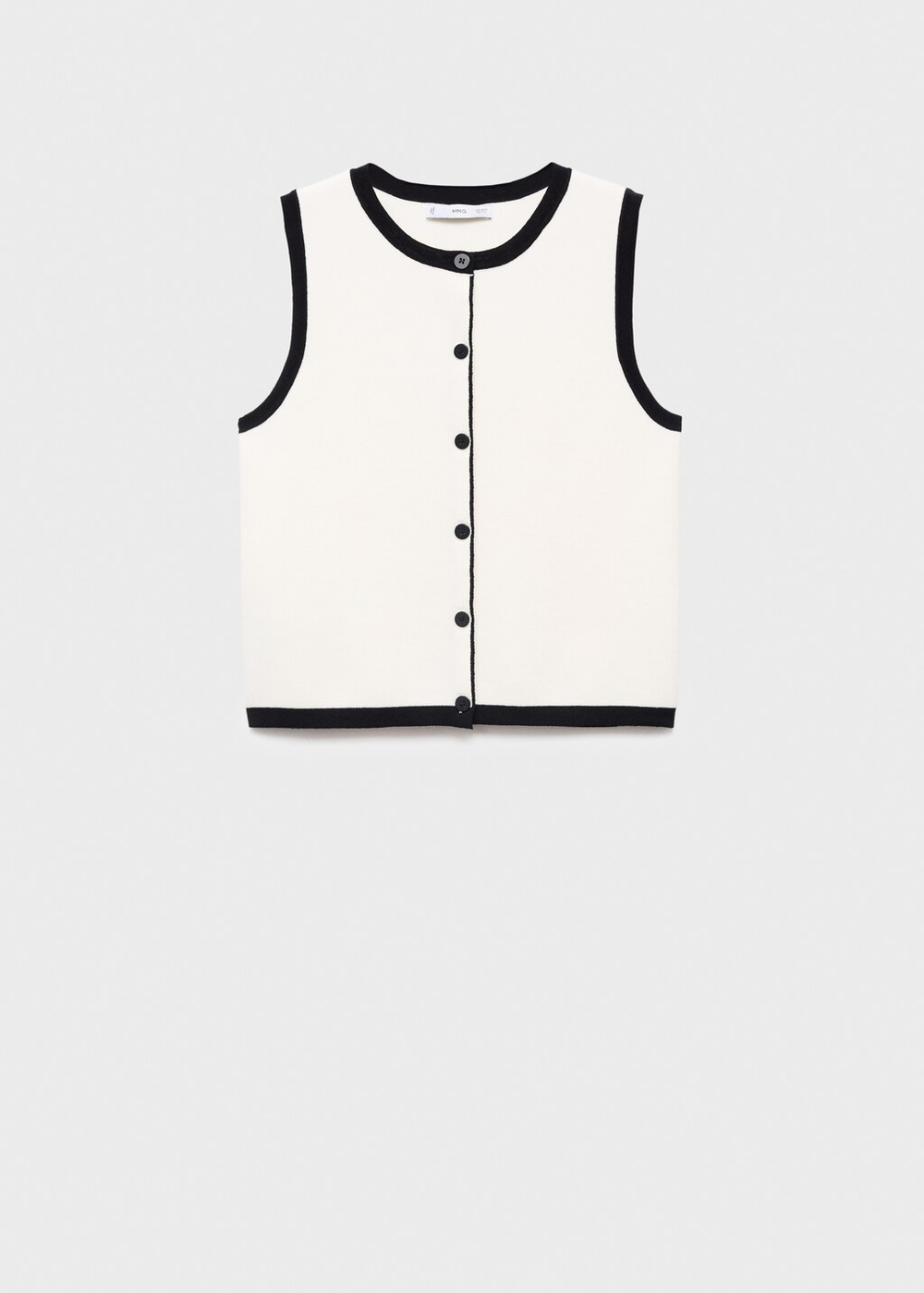 Трикотажный жилет с контрастным дизайном