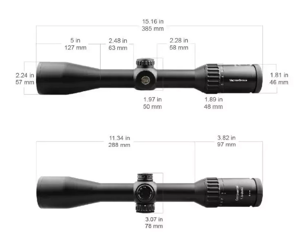 Прицел Vector Optics Continental 1,5-9x42 Hunting SFP - фото 7