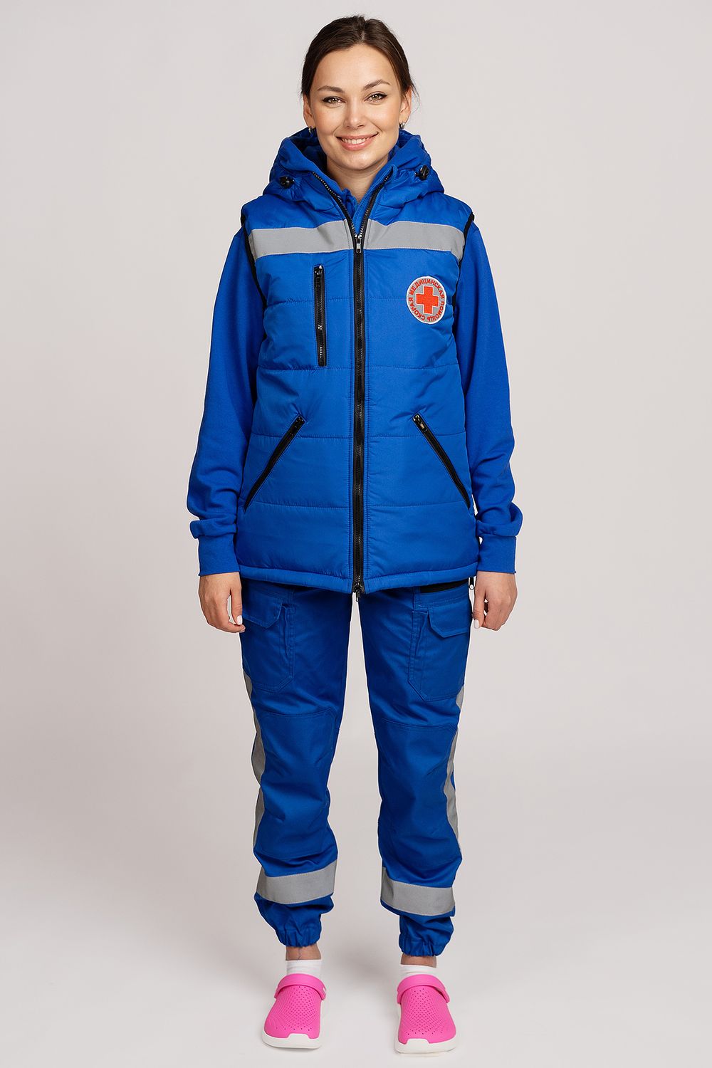 Жилет утепленный с капюшоном женский СП MedicLine