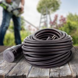 Удлинитель силовой ЭРА UPx-1e-3x2,5-20m-IP44(KG) в бухте с заземлением 1 розетка 20 м КГ 3х2,5мм2 | Силовые удлинители