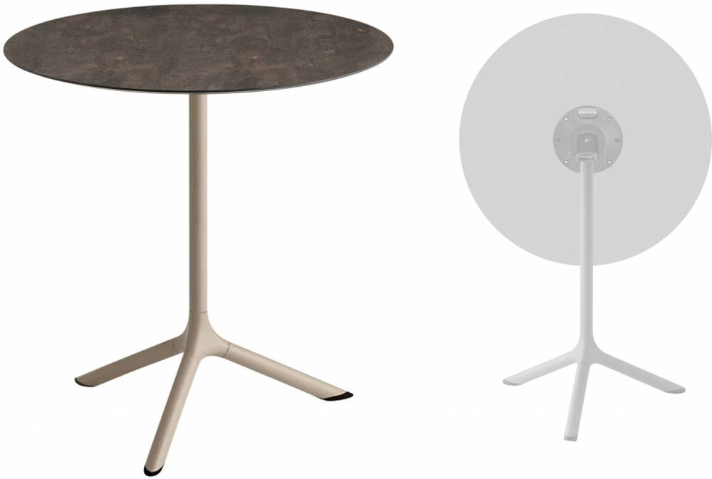 Стол ламинированный обеденный складной Scab Design Tripe Folding, тортора, кортен