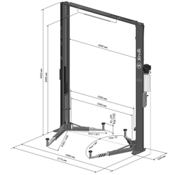 SIVIK ПГА-4200-Е Подъёмник двухстоечный электрогидравлический, 4,2 т